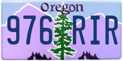 OR license plate 976RIR