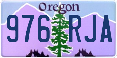 OR license plate 976RJA