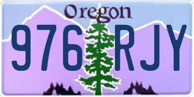 OR license plate 976RJY