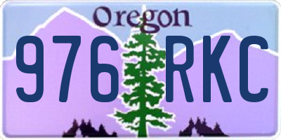 OR license plate 976RKC