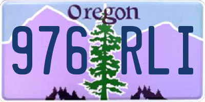 OR license plate 976RLI