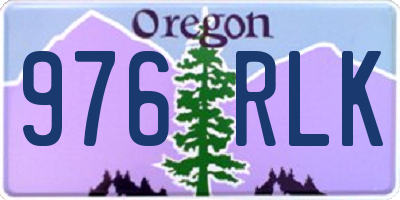 OR license plate 976RLK