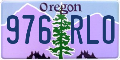 OR license plate 976RLO