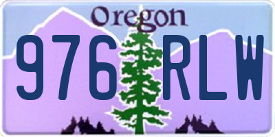 OR license plate 976RLW