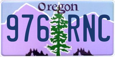 OR license plate 976RNC