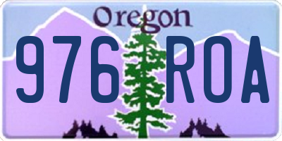 OR license plate 976ROA