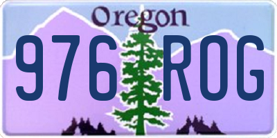 OR license plate 976ROG