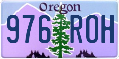 OR license plate 976ROH