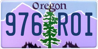 OR license plate 976ROI