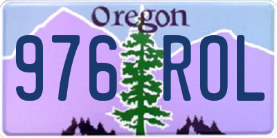 OR license plate 976ROL