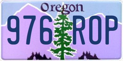 OR license plate 976ROP