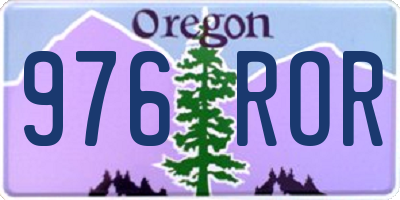 OR license plate 976ROR