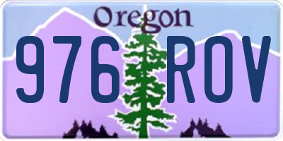 OR license plate 976ROV