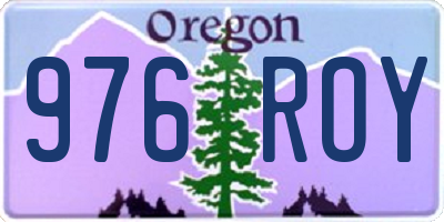 OR license plate 976ROY
