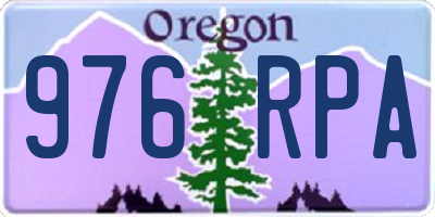 OR license plate 976RPA