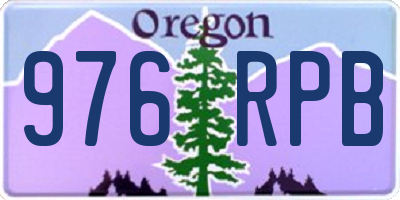 OR license plate 976RPB
