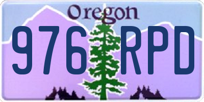 OR license plate 976RPD