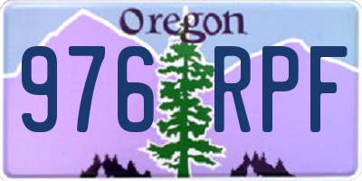 OR license plate 976RPF