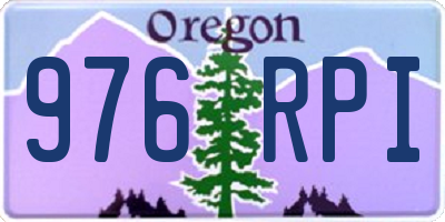 OR license plate 976RPI