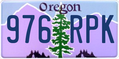 OR license plate 976RPK
