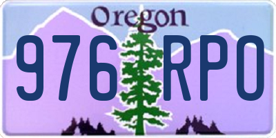 OR license plate 976RPO
