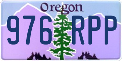 OR license plate 976RPP