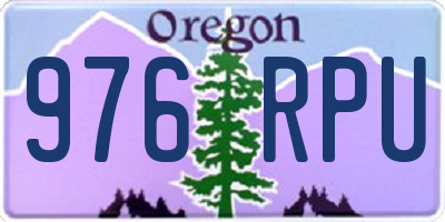 OR license plate 976RPU
