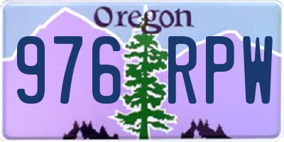 OR license plate 976RPW