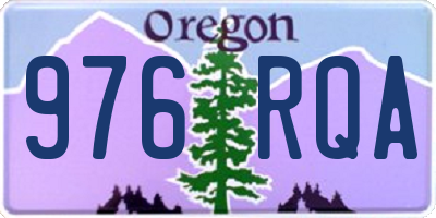 OR license plate 976RQA