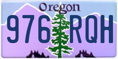 OR license plate 976RQH