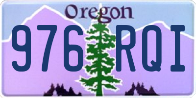 OR license plate 976RQI