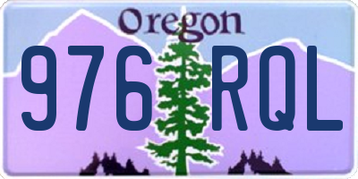OR license plate 976RQL