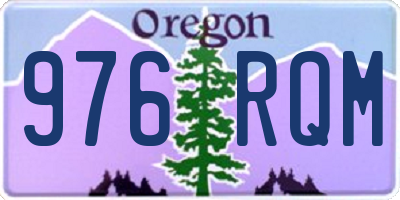 OR license plate 976RQM