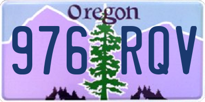 OR license plate 976RQV