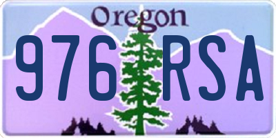 OR license plate 976RSA