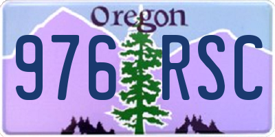 OR license plate 976RSC