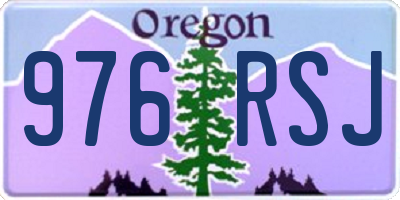 OR license plate 976RSJ