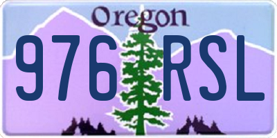 OR license plate 976RSL