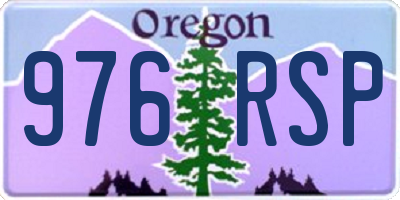 OR license plate 976RSP