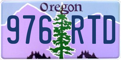 OR license plate 976RTD