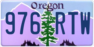 OR license plate 976RTW