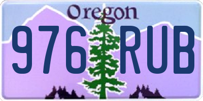 OR license plate 976RUB