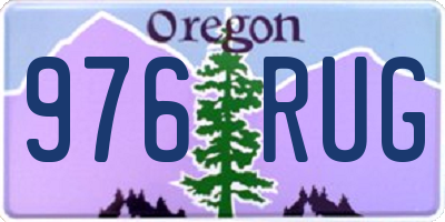 OR license plate 976RUG