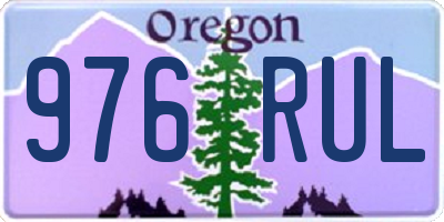 OR license plate 976RUL