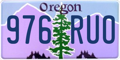 OR license plate 976RUO