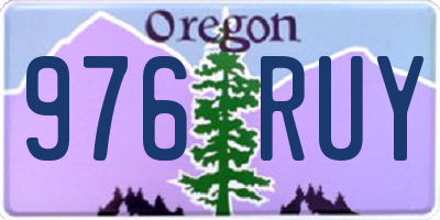 OR license plate 976RUY