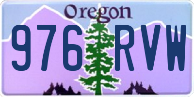 OR license plate 976RVW
