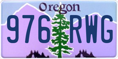 OR license plate 976RWG