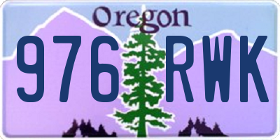 OR license plate 976RWK