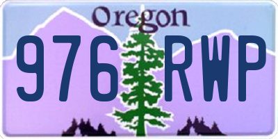 OR license plate 976RWP